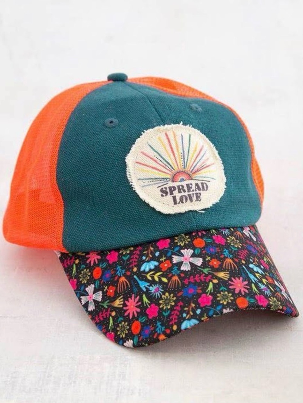NATURAL LIFE 'Spread Love' Floral Trucker Hat NWOT